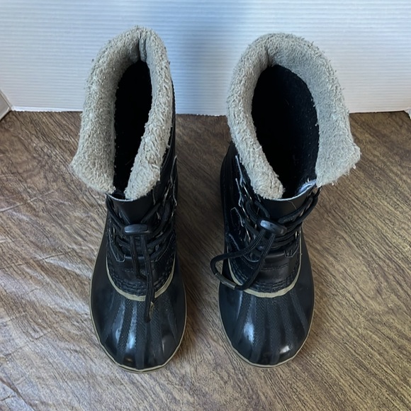 Sorel Kids Waterproof Boots Winter Snow boots Black Size 3 - Picture 3 of 10
